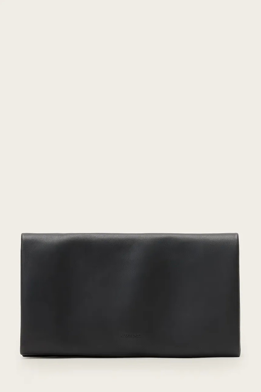 AllSaints portofel de piele HARLUNA culoarea negru, W208XD
