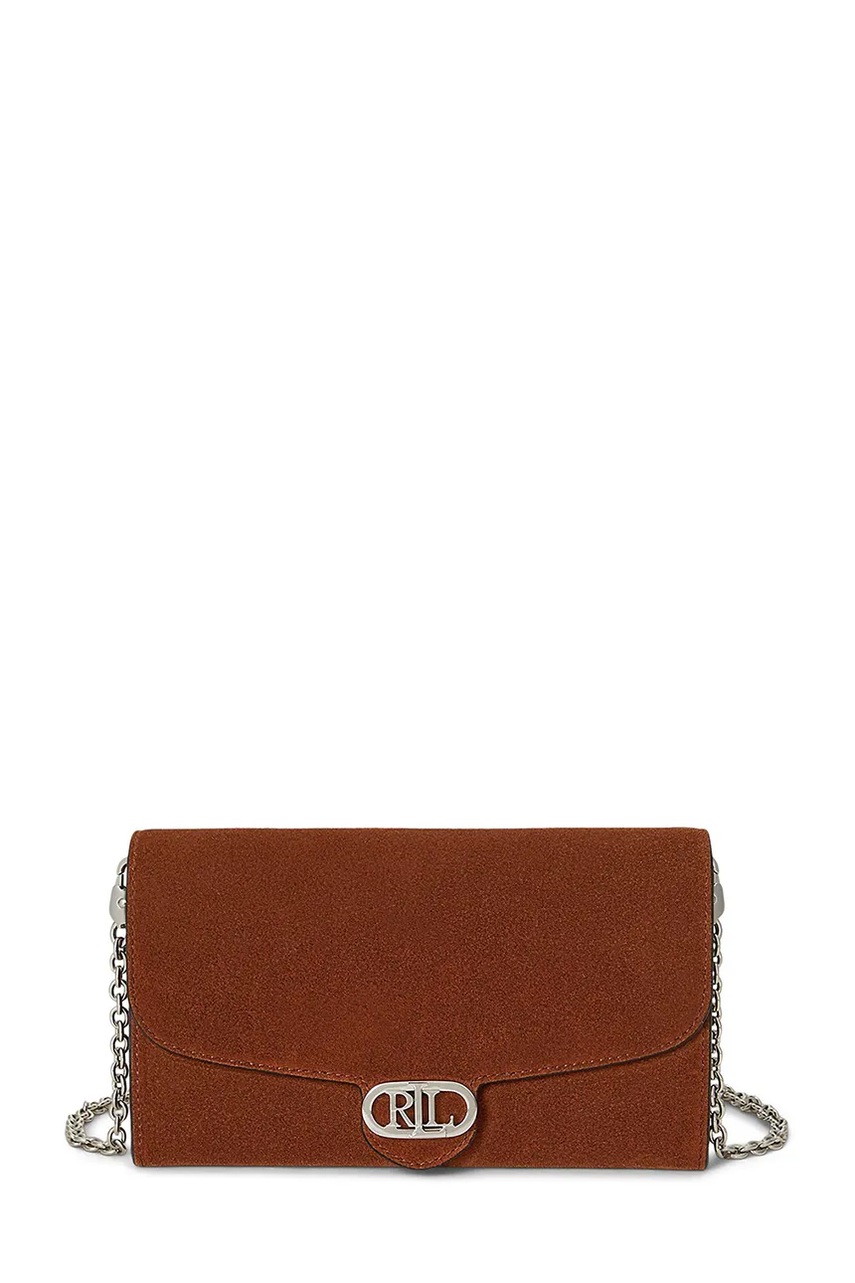 Levně Semišové psaníčko Lauren Ralph Lauren hnědá barva, 432980761