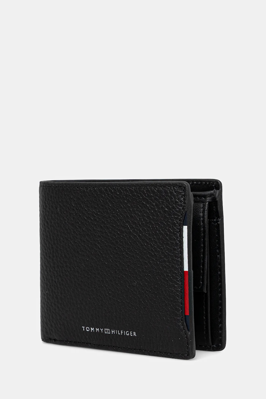 Кожаный кошелек Tommy Hilfiger мужской цвет чёрный AM0AM13514 Кожаный кошелек Tommy Hilfiger мужской цвет чёрный AM0AM13514