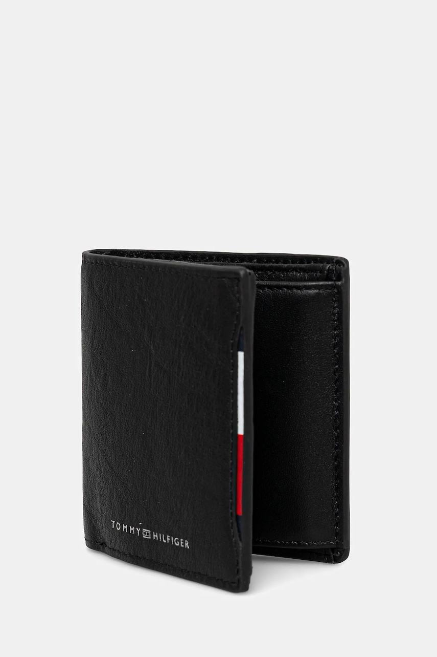 Кожаный кошелек Tommy Hilfiger мужской цвет чёрный AM0AM13516 Кожаный кошелек Tommy Hilfiger мужской цвет чёрный AM0AM13516