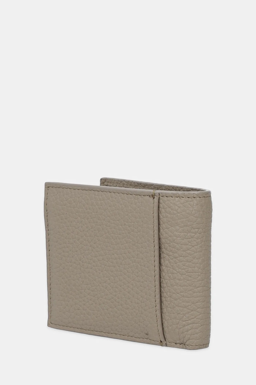 Кожаный кошелек Calvin Klein цвет коричневый LV04D1028G