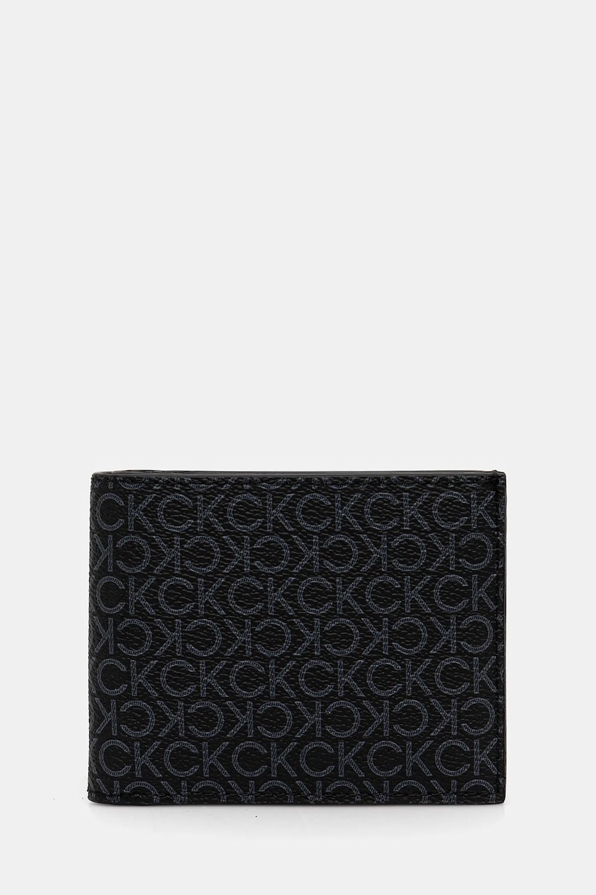 Levně Peněženka Calvin Klein pánská, černá barva, LV04D1038G