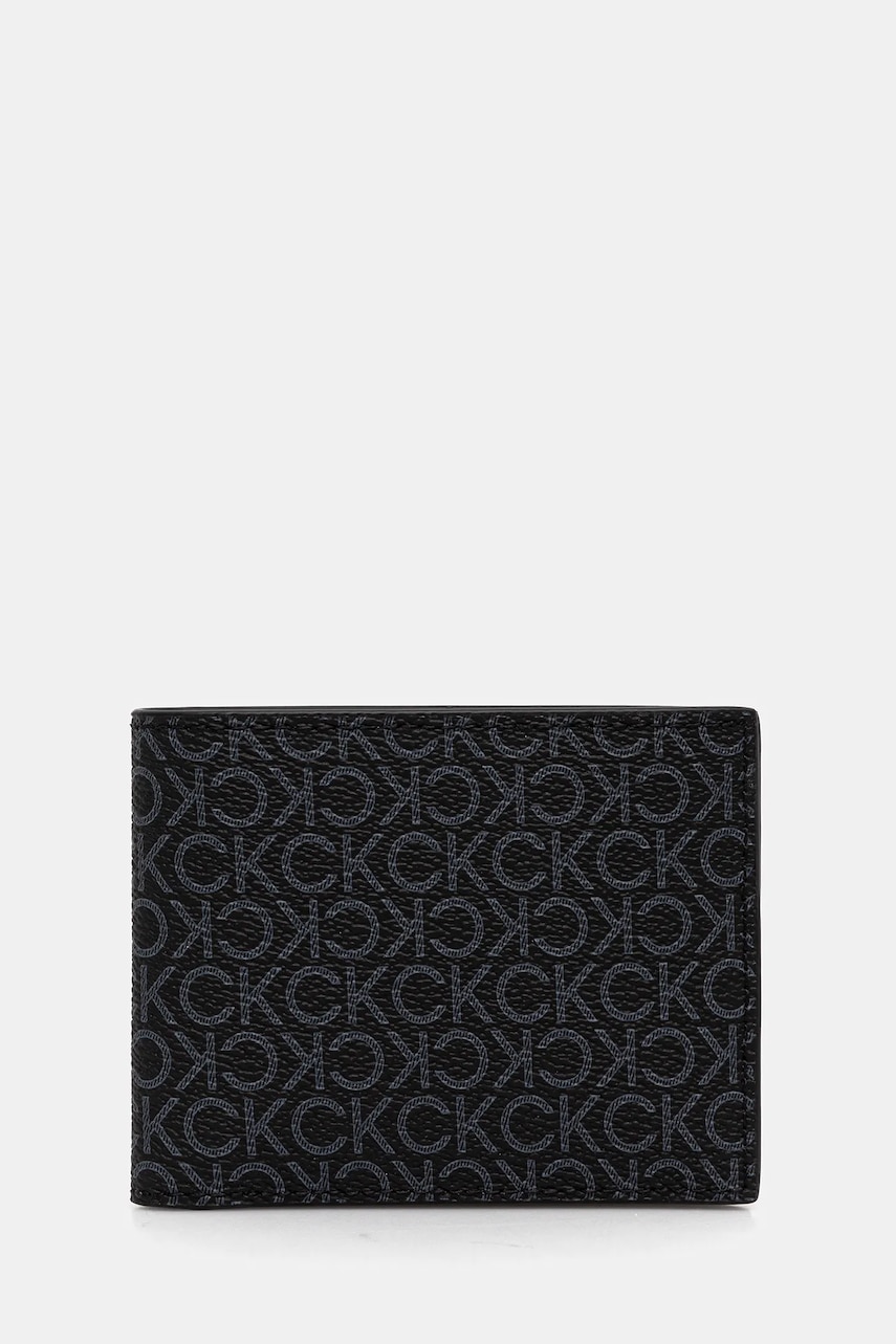 Levně Peněženka Calvin Klein pánská, černá barva, LV04D1059G