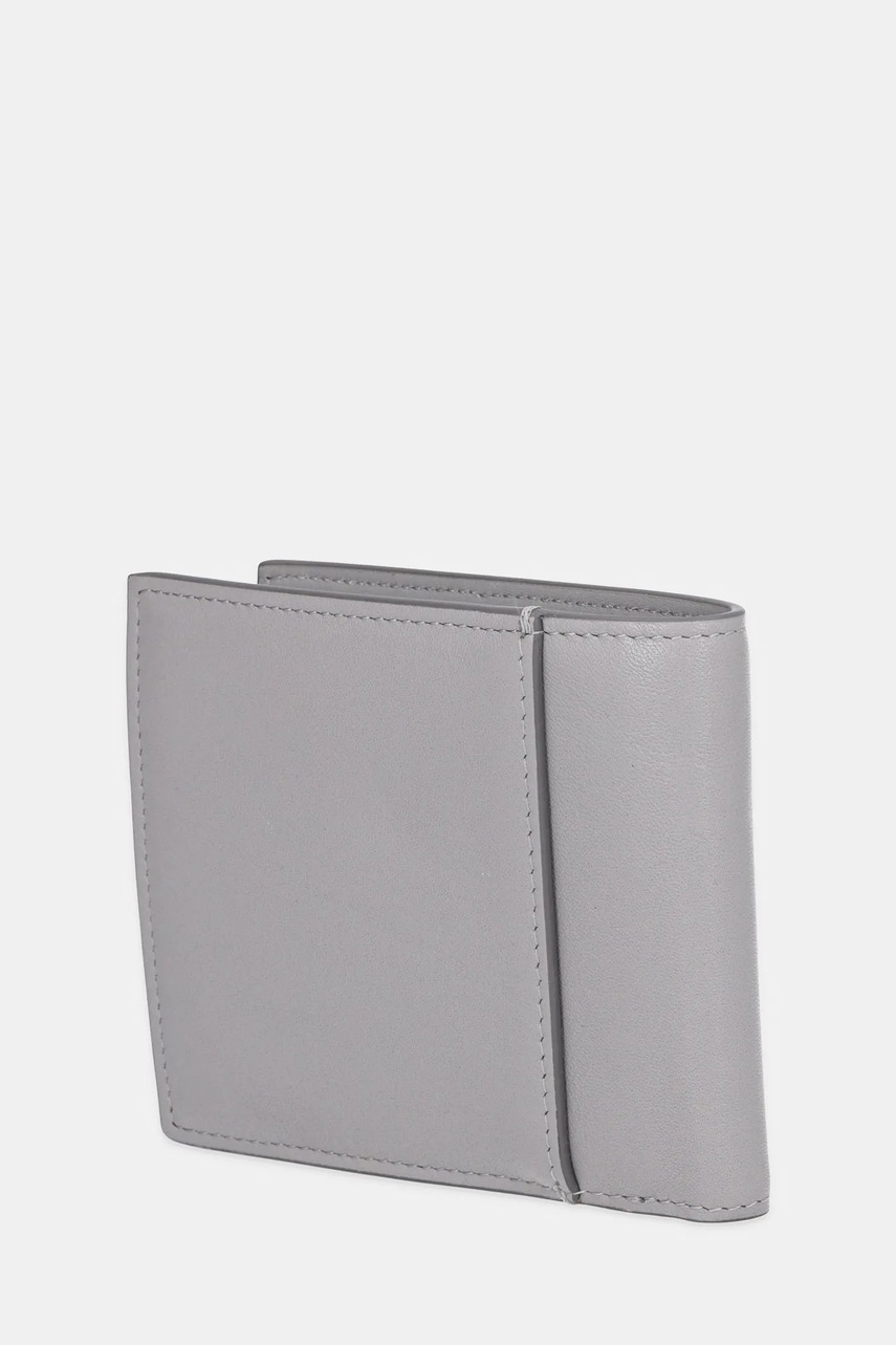 Кожаный кошелек Calvin Klein цвет серый LV04G1072G