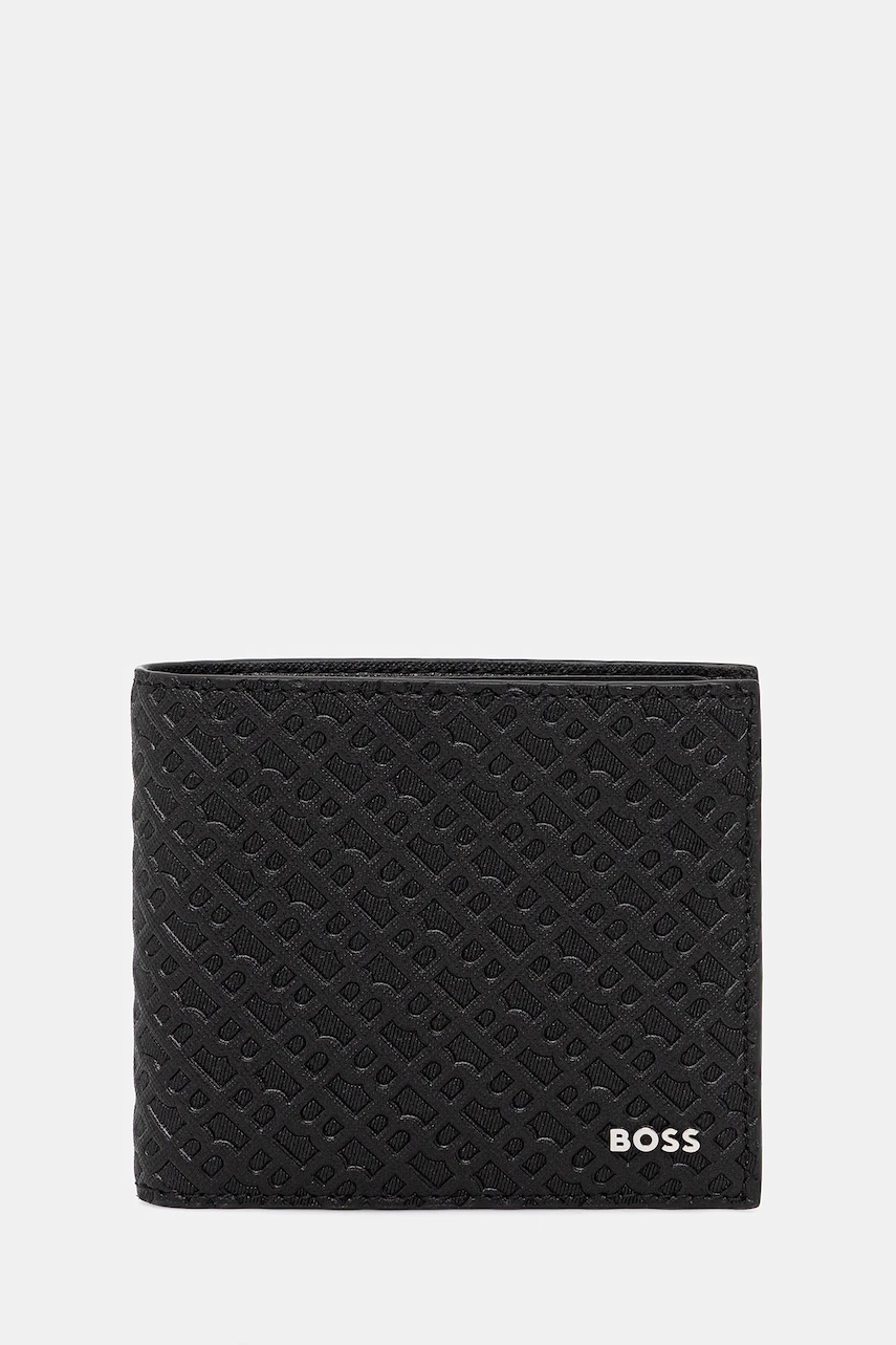 BOSS portofel de piele culoarea negru, 50548816