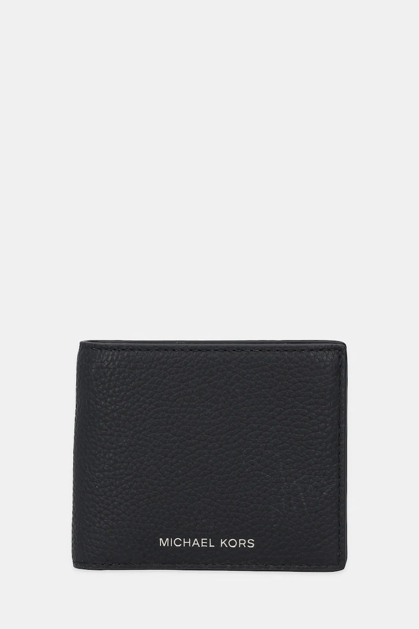 Michael Kors portofel de piele HUDSON culoarea negru, 39S4LHUF2L