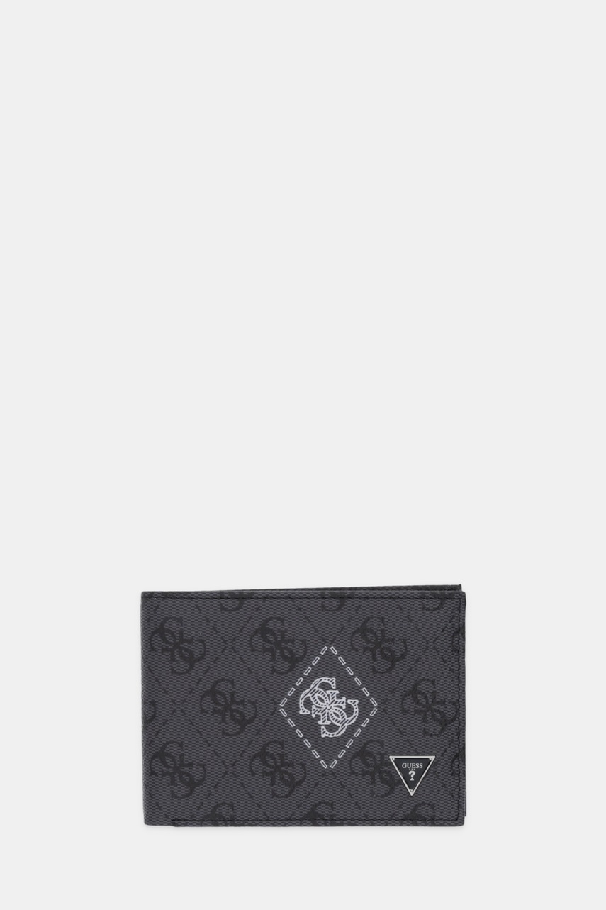 Levně Kožená peněženka Guess MILANO pánská, černá barva, SMMACT LEA27