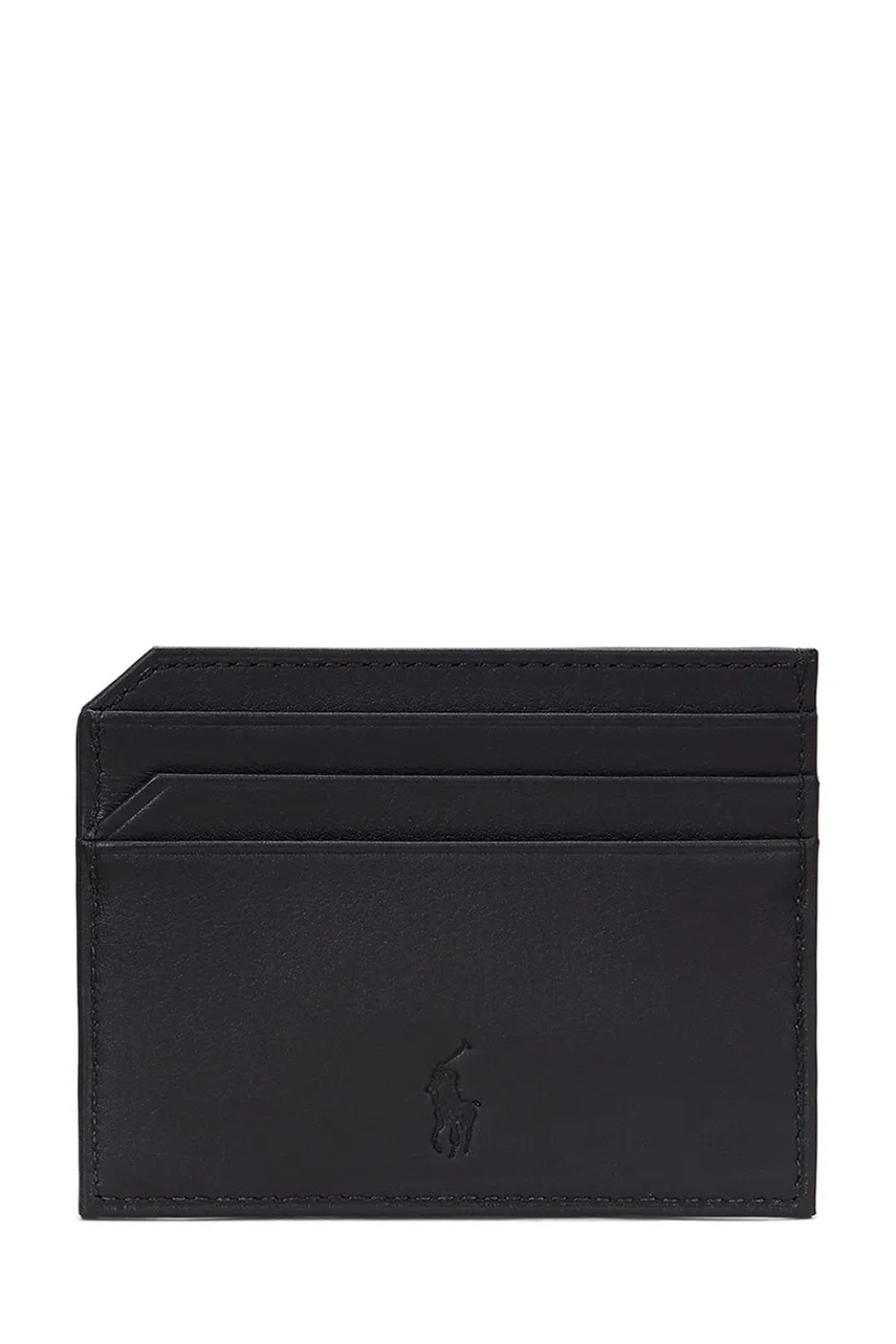 Кожаный кошелек Polo Ralph Lauren цвет чёрный 405963230