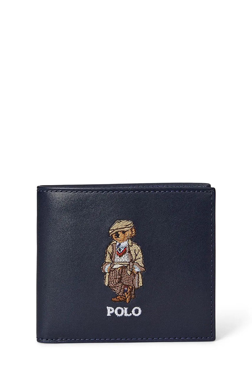 Levně Kožená peněženka Polo Ralph Lauren pánská, tmavomodrá barva, 405974619
