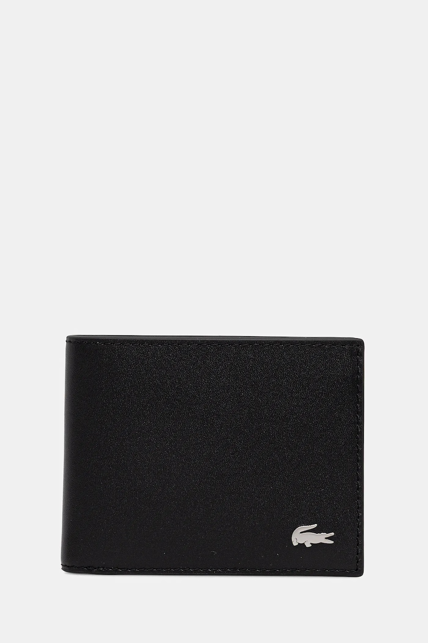 Lacoste portofel de piele culoarea negru, NH1407FG
