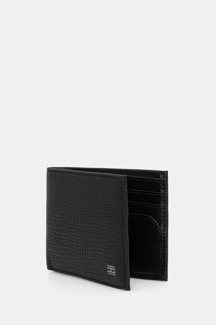 Кожаный кошелек Tommy Hilfiger цвет чёрный AM0AM13708