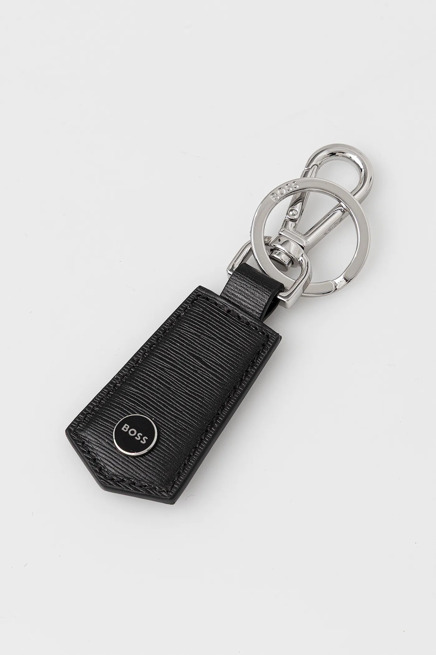 Кожаный кошелек + брелок BOSS цвет чёрный 50552891 Кожаный кошелек + брелок BOSS цвет чёрный 50552891
