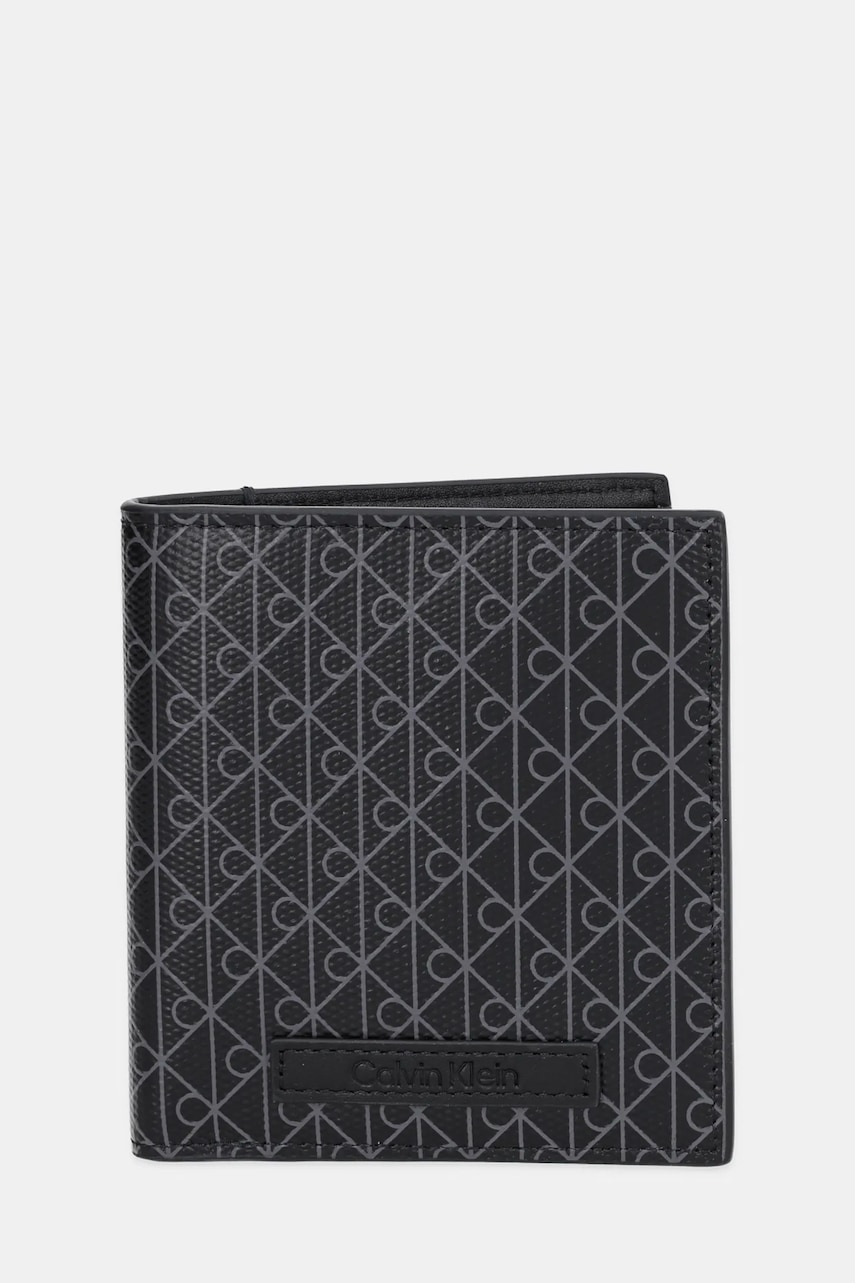 Levně Peněženka Calvin Klein pánská, černá barva, LV04D1084G