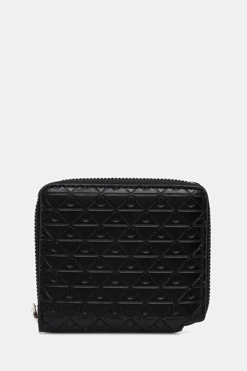 Levně Kožená peněženka Calvin Klein pánská, černá barva, LV04D1088G