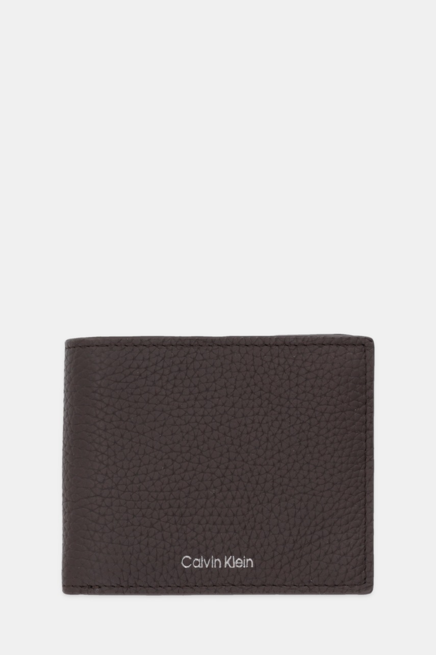 Levně Kožená peněženka Calvin Klein pánská, černá barva, LV04D1138G