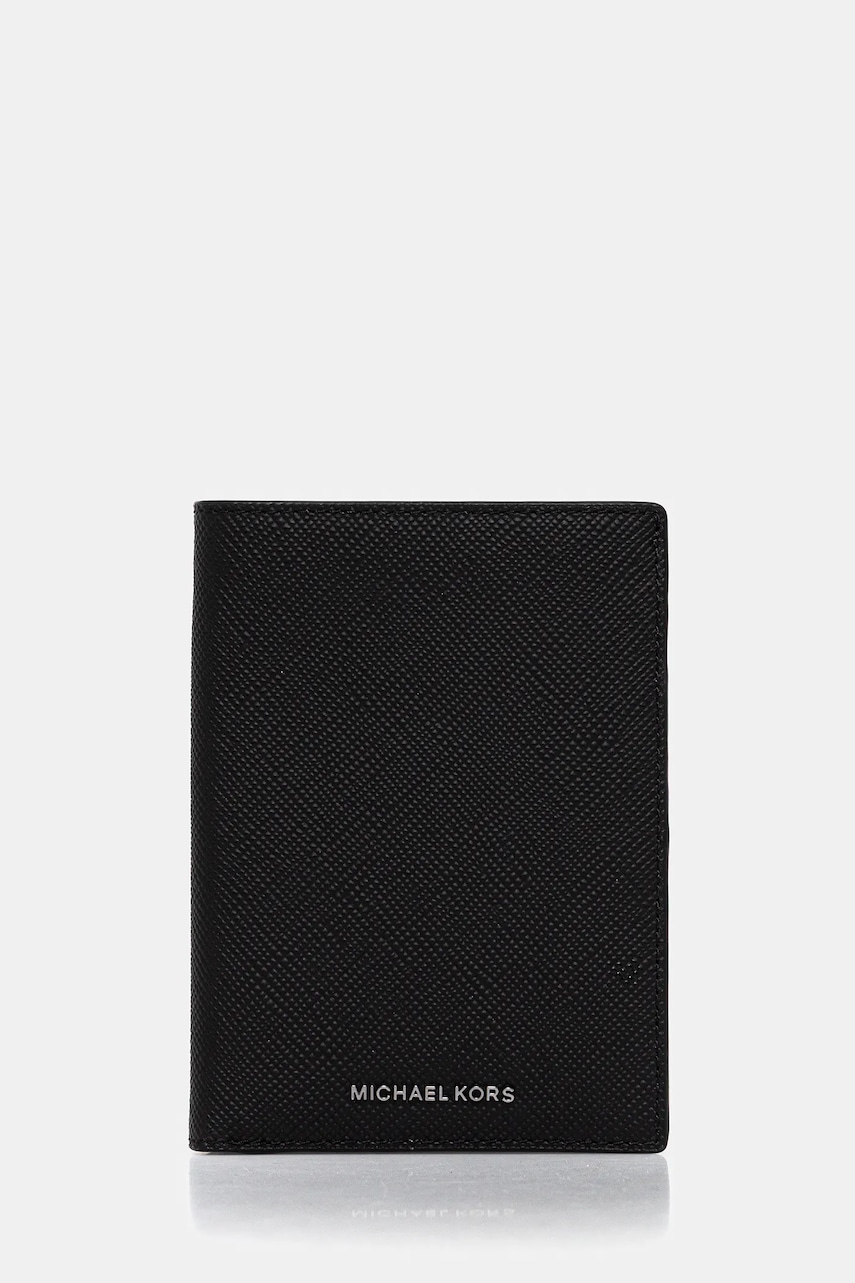 Michael Kors portofel de piele culoarea negru, 39F5LHDE8L
