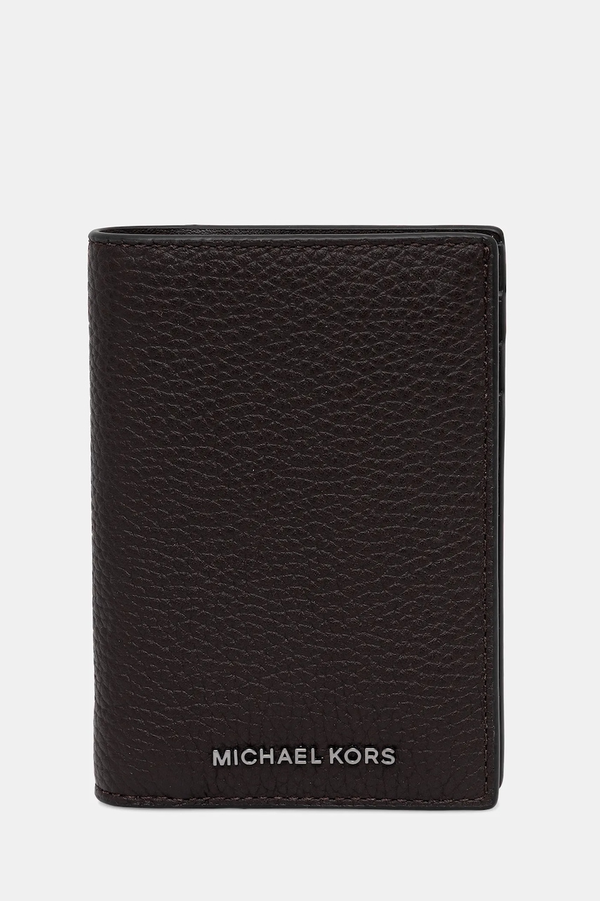 Michael Kors portofel de piele culoarea maro, 39F5LHDF0L