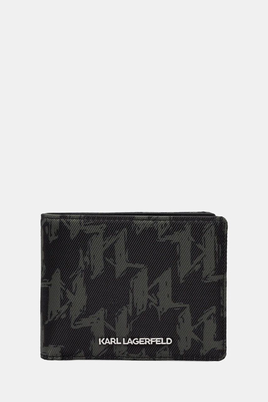 Karl Lagerfeld portofel culoarea verde, A4M32055