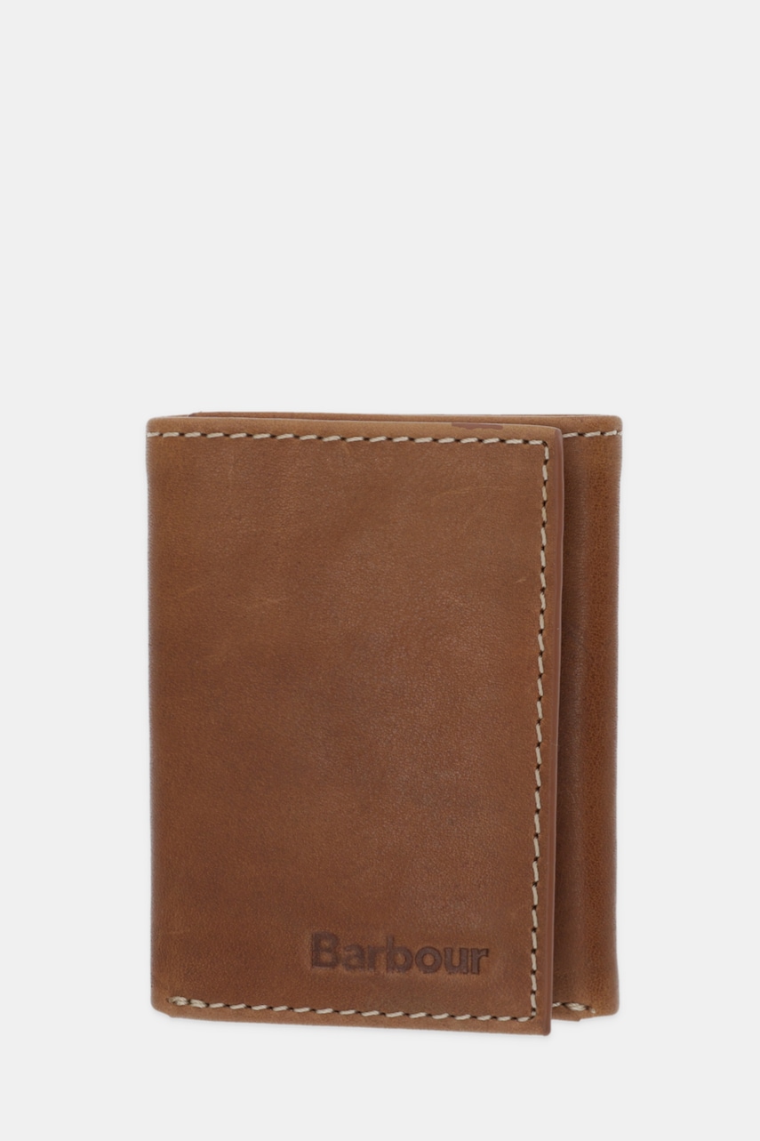 Barbour portofel de piele culoarea maro, MLG0076