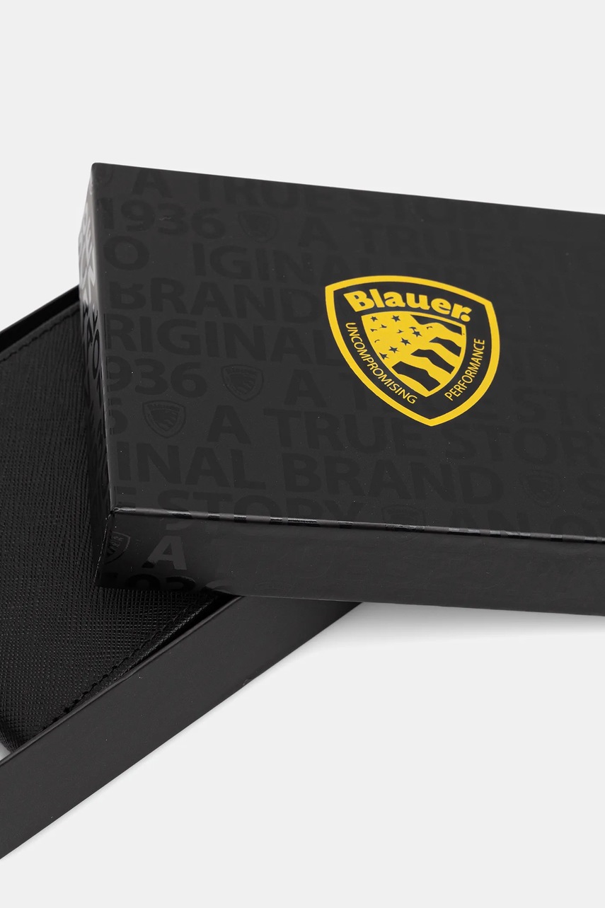 Δερμάτινο πορτοφόλι Blauer ανδρικό, χρώμα: μαύρο, TRIF01 φωτογραφία