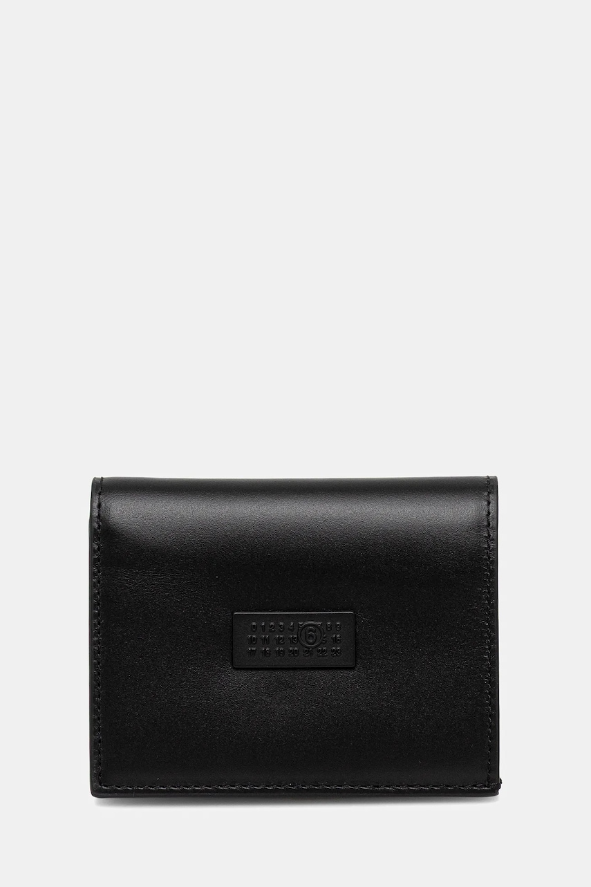 MM6 Maison Margiela portofel de piele culoarea negru, SA5UI0015.P8622.T8013