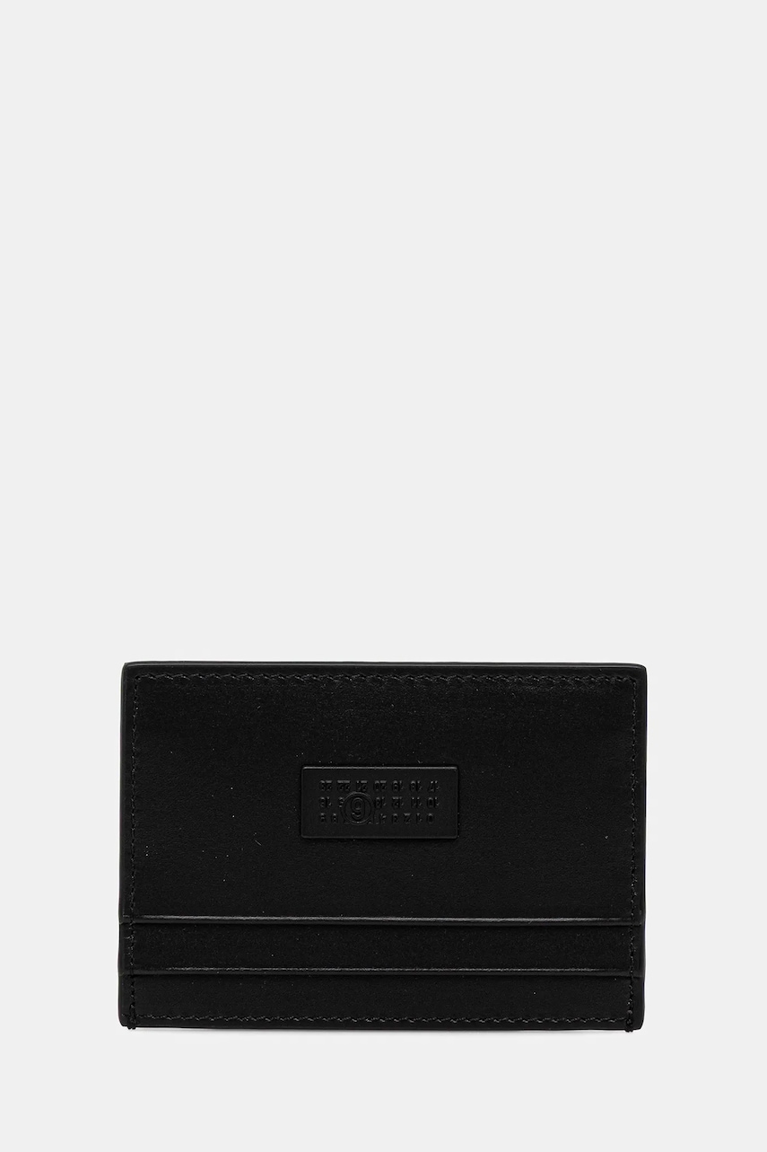 Кожаный чехол для карт MM6 Maison Margiela цвет чёрный SA5UI0026.P8622.T8013 Кожаный чехол для карт MM6 Maison Margiela цвет чёрный SA5UI0026.P8622.T8013