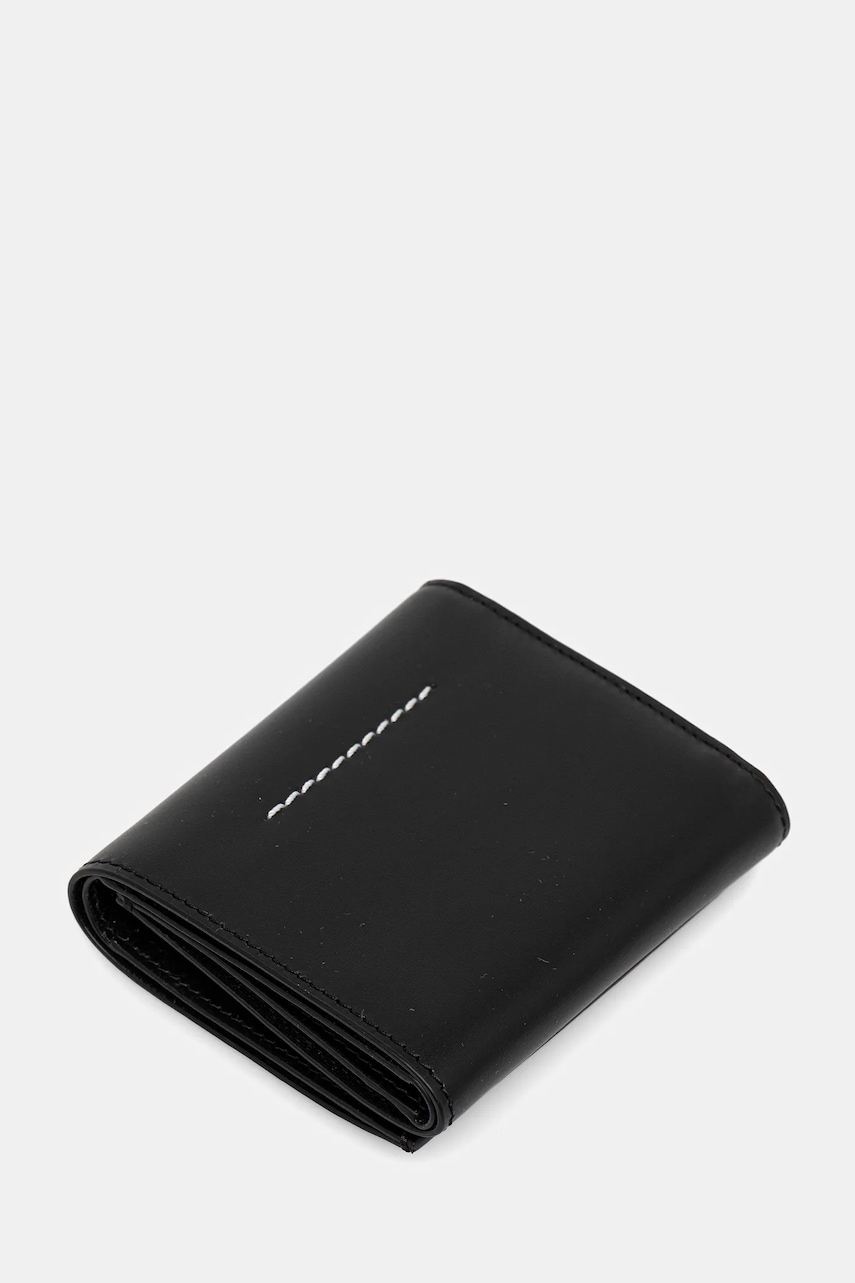 Кожаный кошелек MM6 Maison Margiela цвет чёрный SA6UI0030.P8622.T8013 Кожаный кошелек MM6 Maison Margiela цвет чёрный SA6UI0030.P8622.T8013