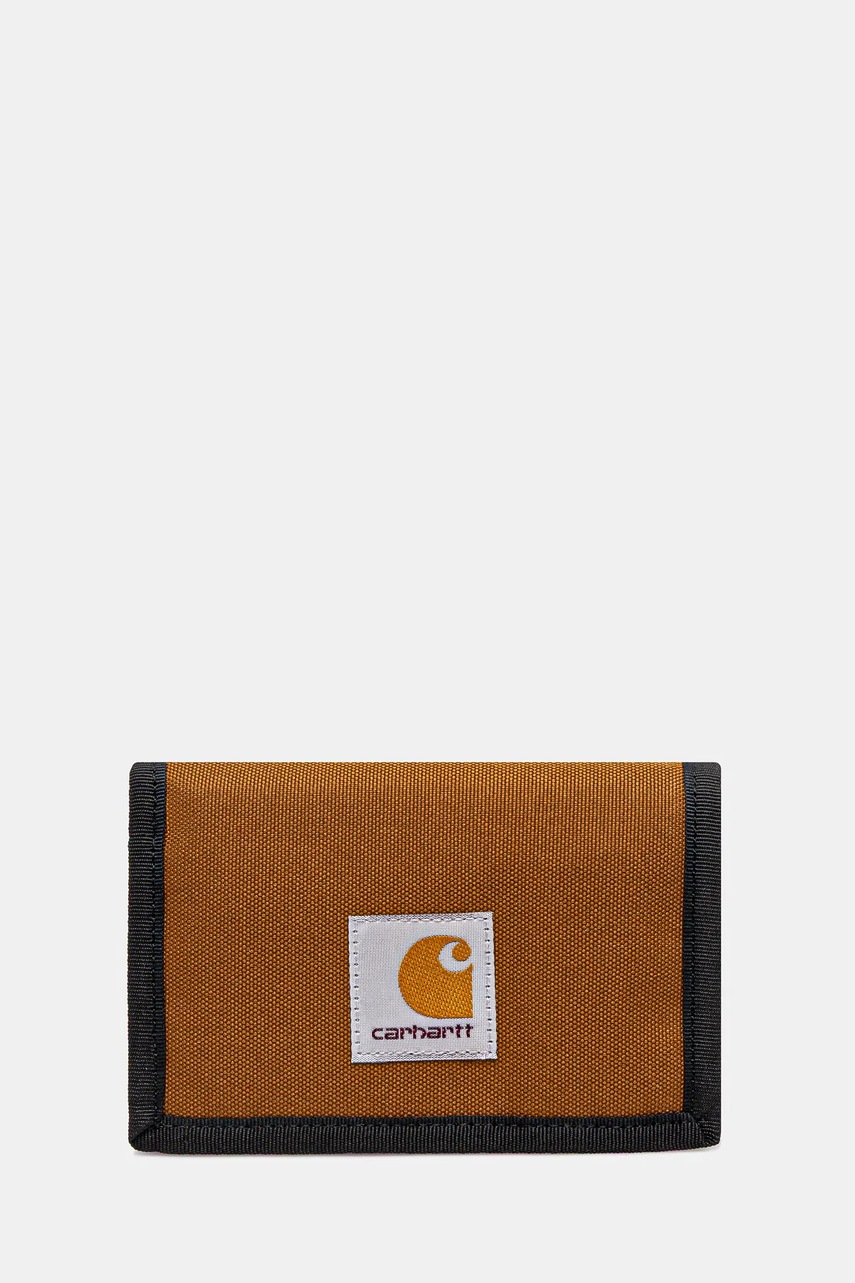 Peněženka Carhartt WIP Alec Wallet hnědá barva, I031471.HZXX