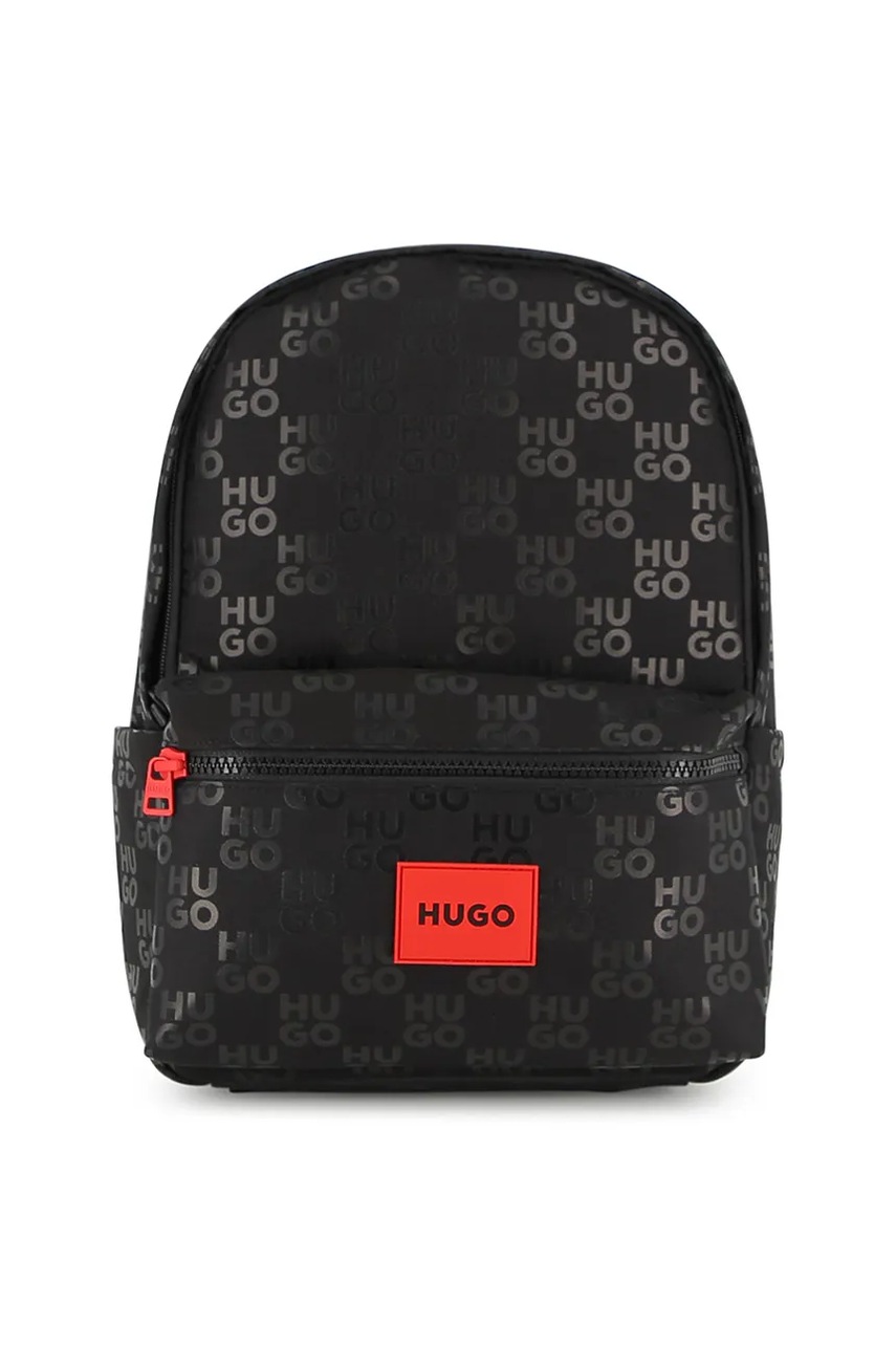 Детский рюкзак HUGO цвет чёрный большой с принтом G00556