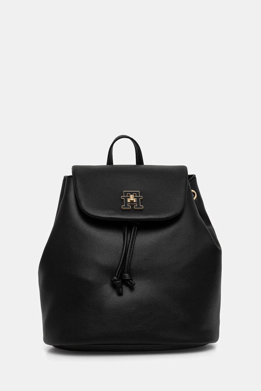 Levně Batoh Tommy Hilfiger dámský, černá barva, malý, AW0AW17470