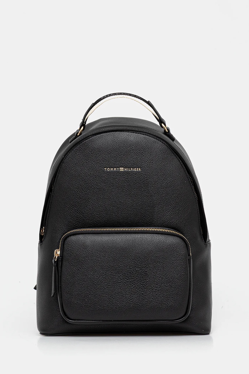 Levně Batoh Tommy Hilfiger dámský, černá barva, malý, AW0AW17471