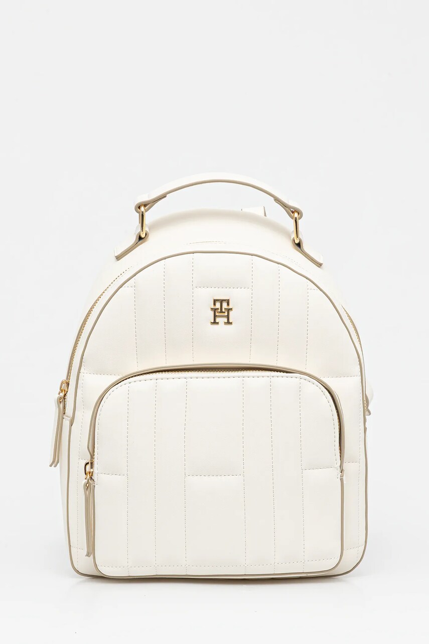 Levně Batoh Tommy Hilfiger dámský, béžová barva, malý, AW0AW17472