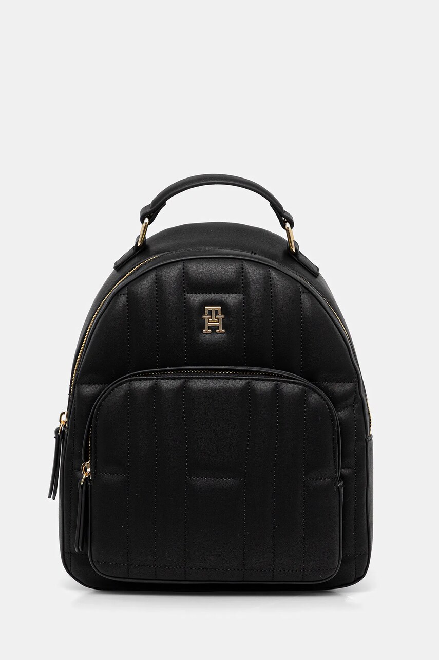 Levně Batoh Tommy Hilfiger dámský, černá barva, malý, AW0AW17472