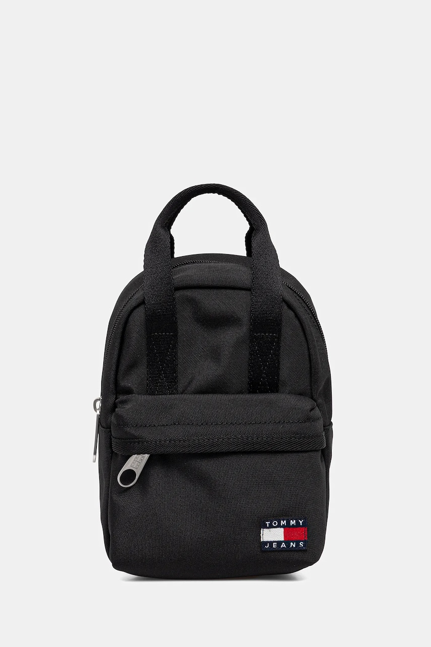 Tommy Jeans rucsac culoarea negru, mic, uni, AW0AW17577