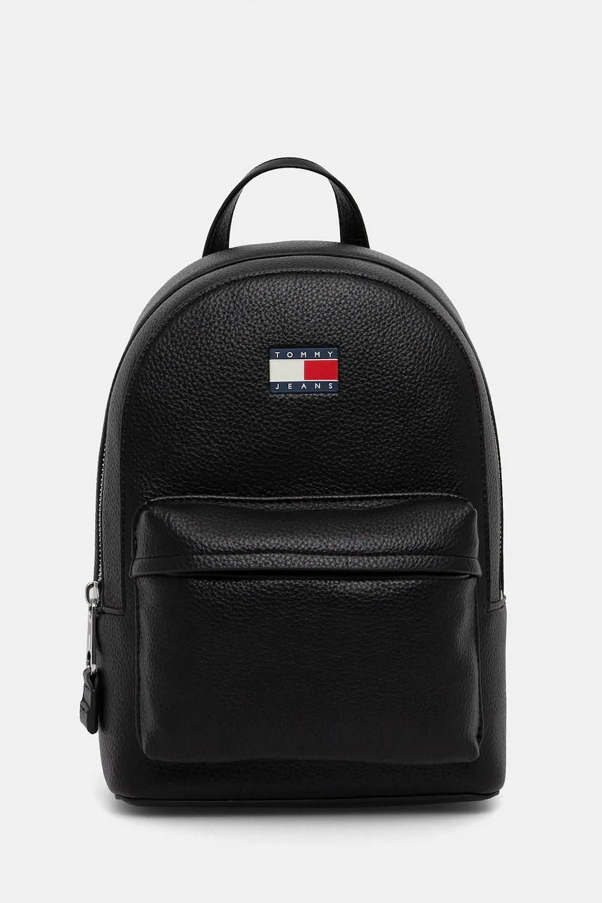Tommy Jeans rucsac culoarea negru, mic, uni, AW0AW17823
