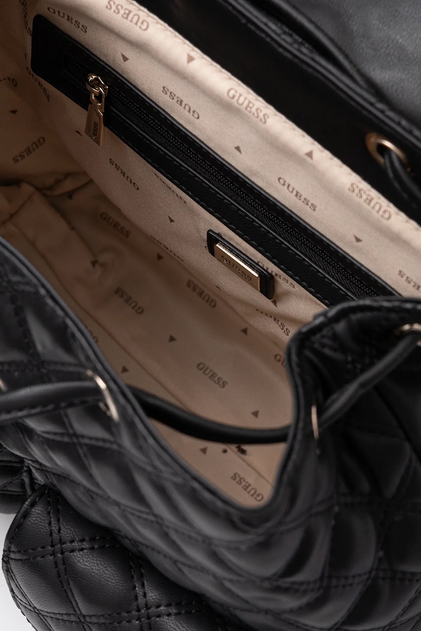 Σακίδιο πλάτης Guess GIULLY χρώμα: μαύρο, HWQG96 73330 φωτογραφία