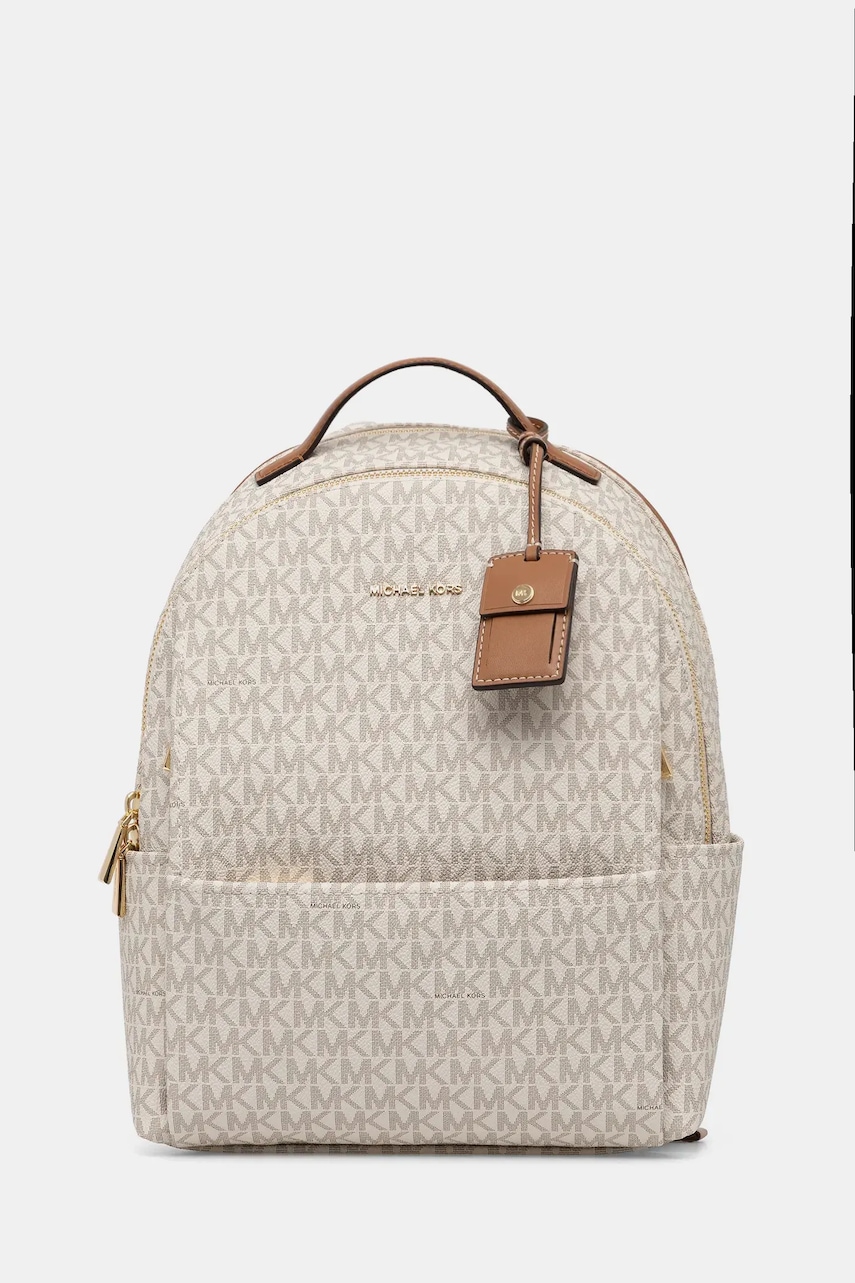 MICHAEL Michael Kors rucsac SABLE culoarea bej, mic, cu imprimeu, 30T5G3XB2B