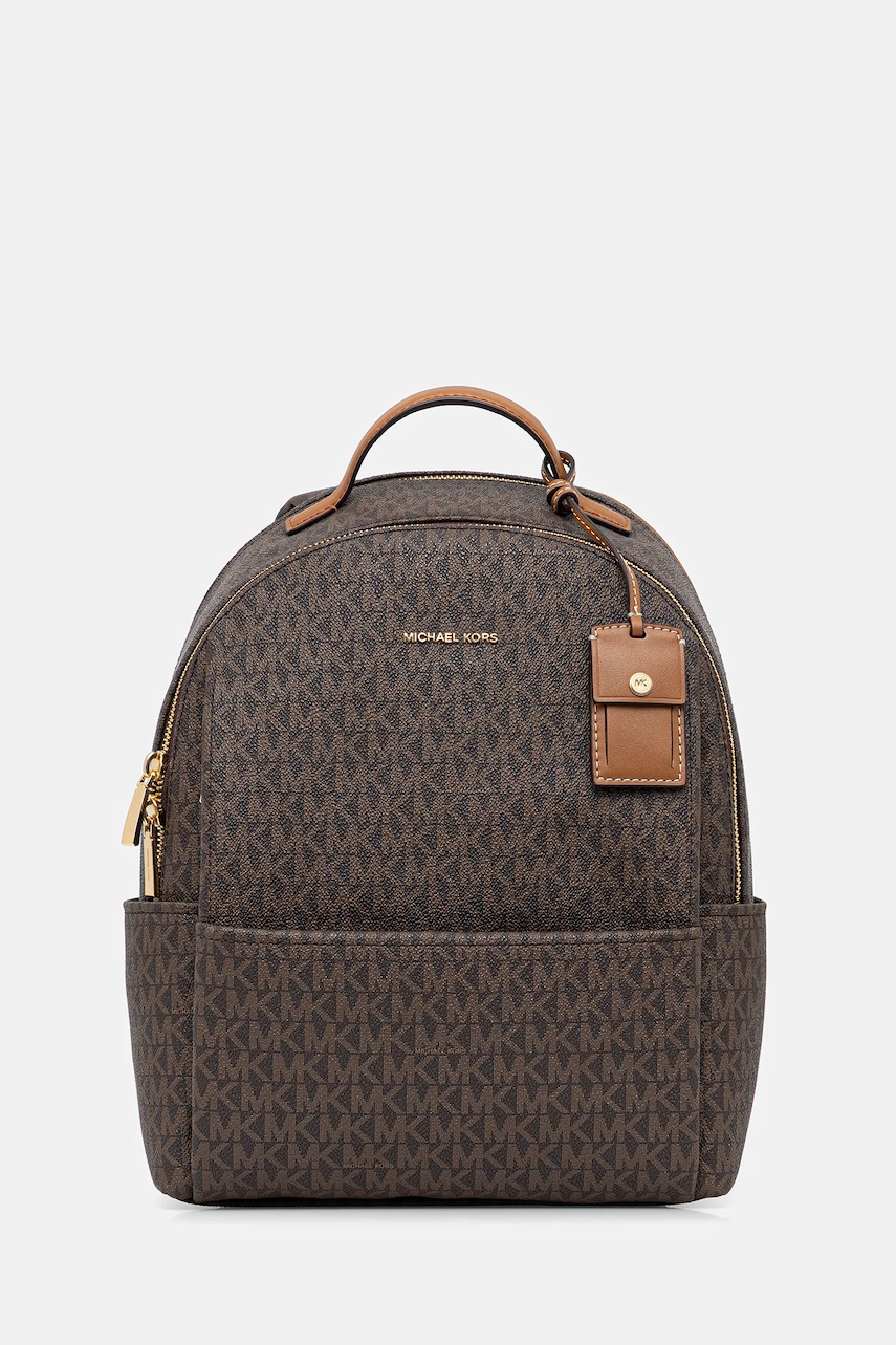 MICHAEL Michael Kors rucsac SABLE culoarea maro, mic, cu imprimeu, 30T5G3XB2B