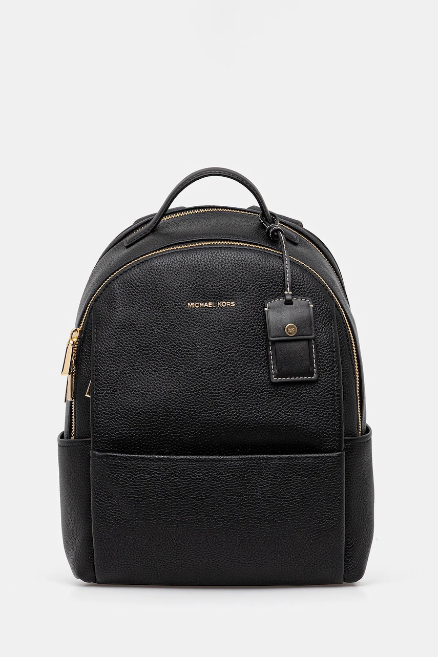 MICHAEL Michael Kors ghiozdan de piele SABLE culoarea negru, mic, uni, 30T5G3XB2L