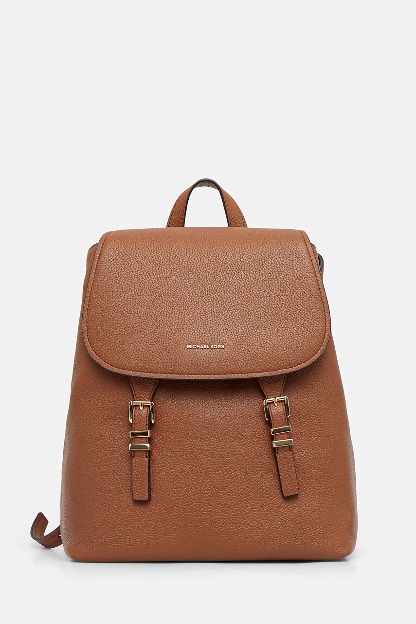 MICHAEL Michael Kors ghiozdan de piele QUINN culoarea maro, mare, uni, 30T5GQNB2L
