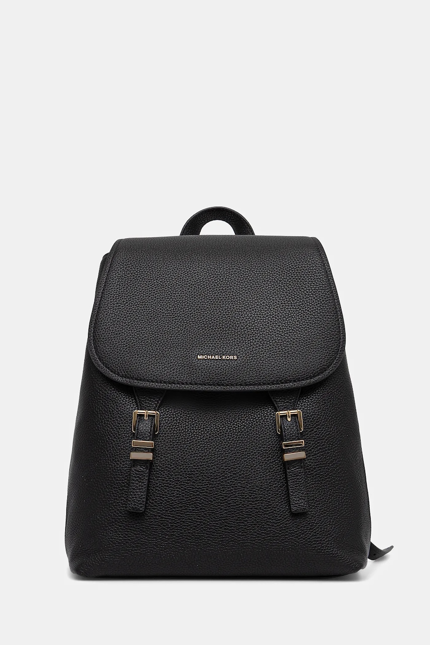 MICHAEL Michael Kors ghiozdan de piele QUINN culoarea negru, mare, uni, 30T5GQNB2L