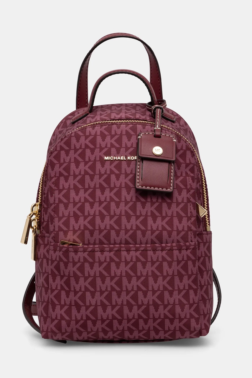 MICHAEL Michael Kors rucsac SABLE culoarea bordo, mic, cu imprimeu, 30T5G3XB1U