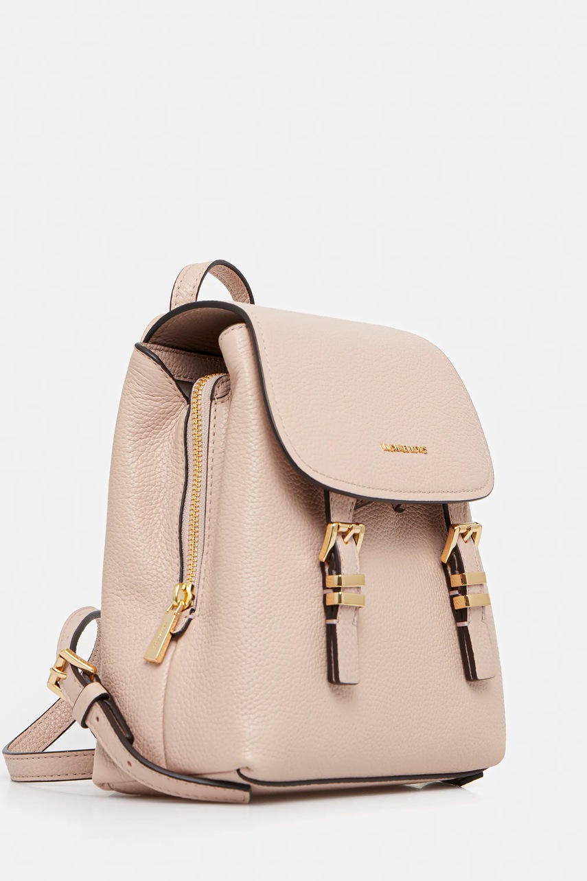 Кожаный рюкзак MICHAEL Michael Kors QUINN цвет бежевый маленький однотонная 30T5GQNB0L