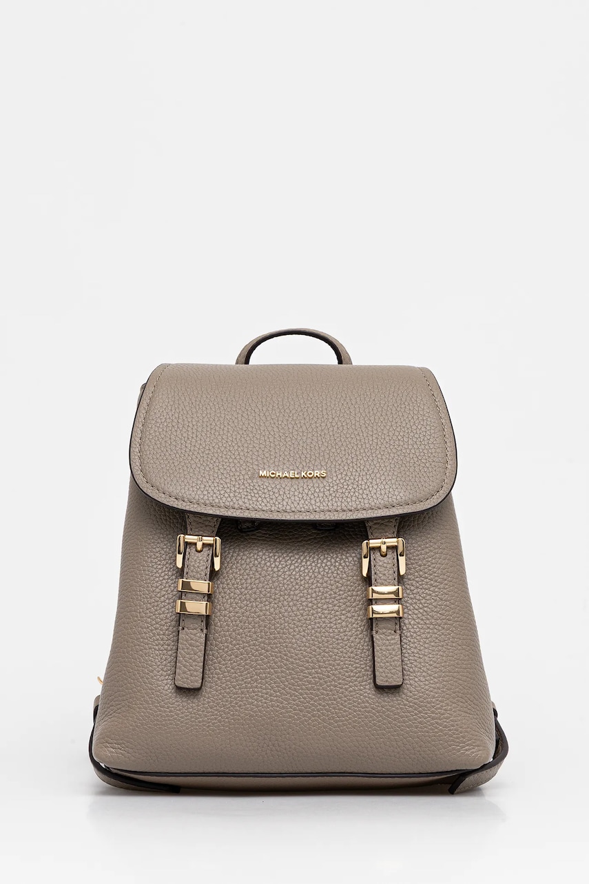 MICHAEL Michael Kors ghiozdan de piele QUINN culoarea bej, mic, uni, 30T5GQNB0L