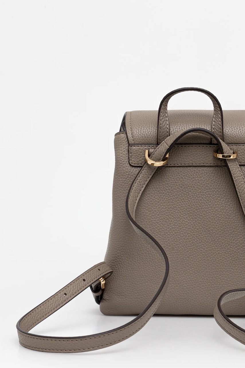 MICHAEL Michael Kors bőr hátizsák QUINN bézs, kis, sima, 30T5GQNB0L termék 2. képe