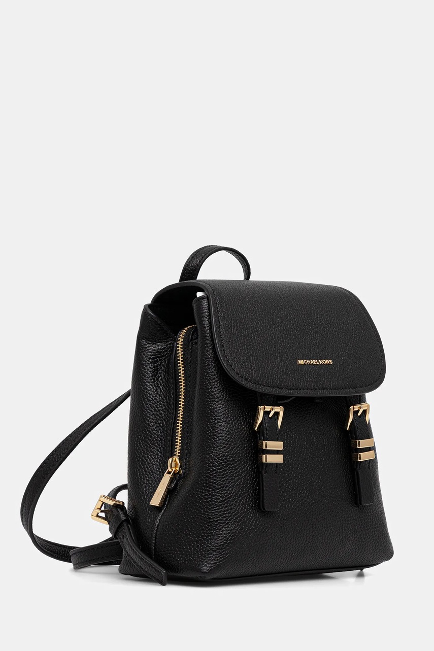 Кожаный рюкзак MICHAEL Michael Kors QUINN цвет чёрный маленький однотонная 30T5GQNB0L