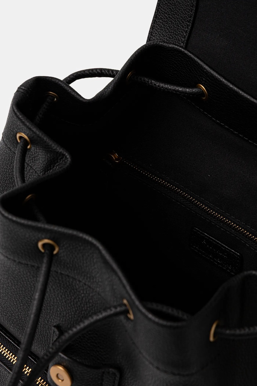 Δερμάτινο σακίδιο Pinko χρώμα: μαύρο, 104351 A29Q φωτογραφία