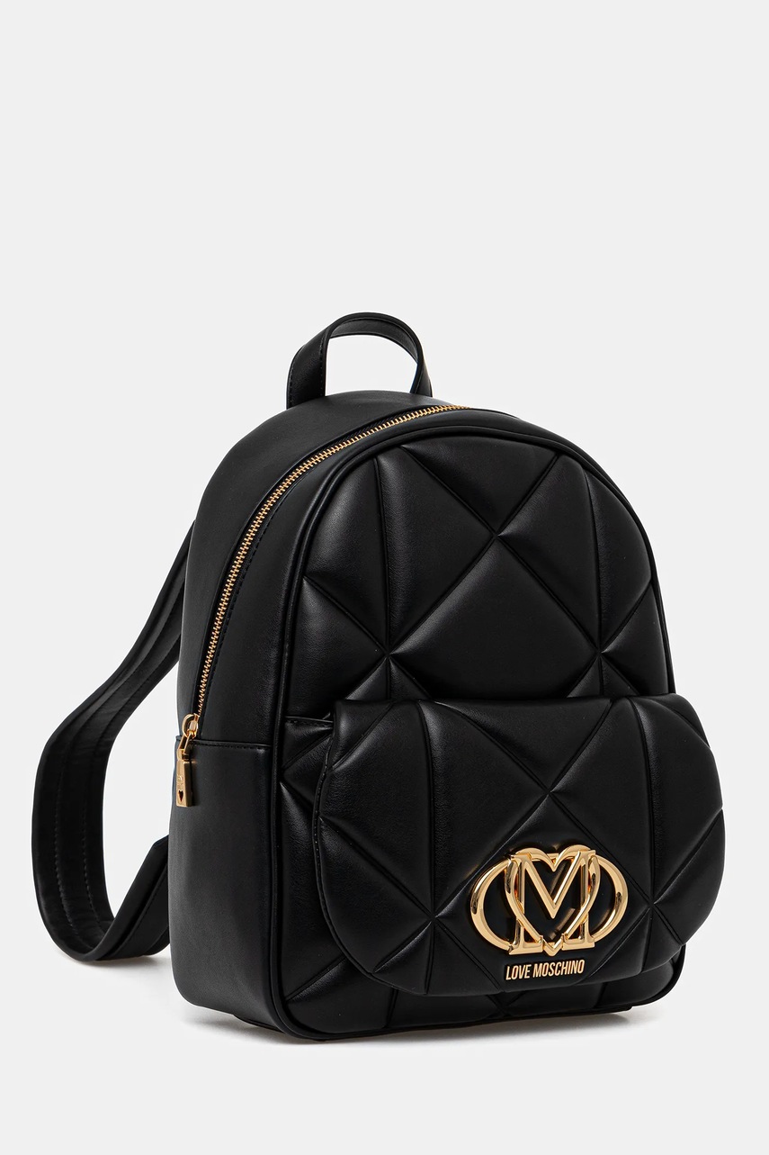 Рюкзак Love Moschino цвет чёрный маленький с аппликацией JC4037PP1NLC0000 Рюкзак Love Moschino цвет чёрный маленький с аппликацией JC4037PP1NLC0000
