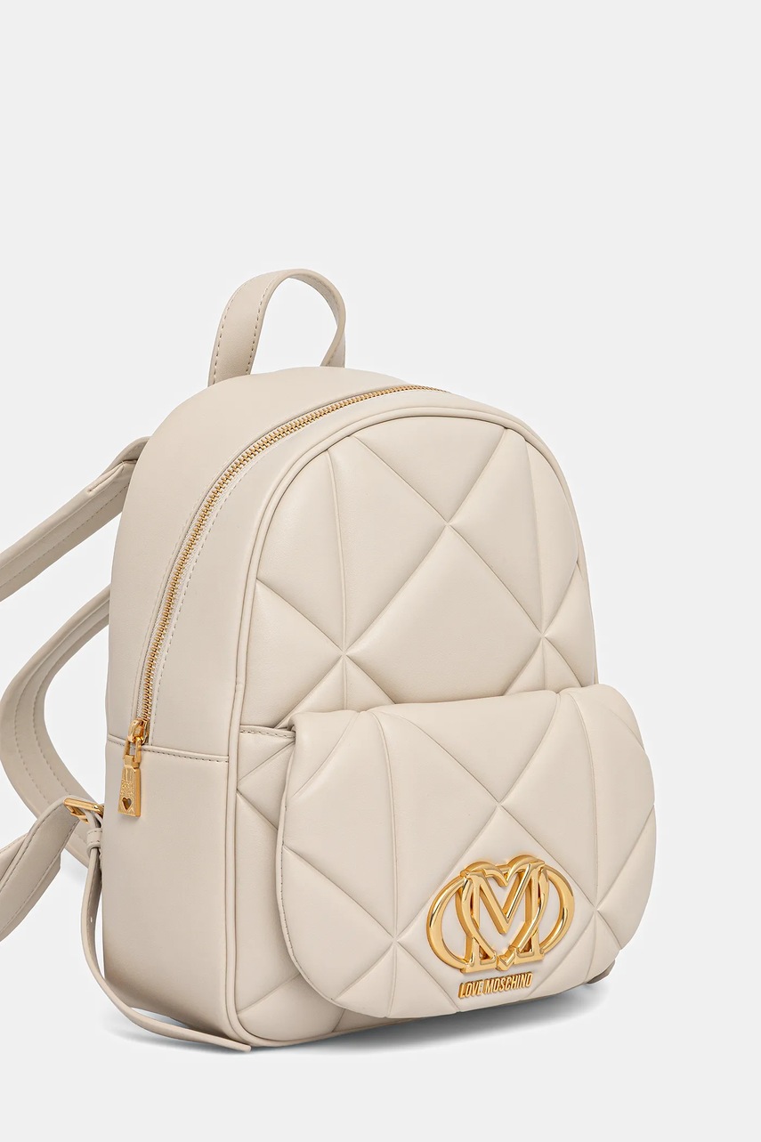Рюкзак Love Moschino цвет бежевый маленький однотонный JC4037PP1NLC0110 Рюкзак Love Moschino цвет бежевый маленький однотонный JC4037PP1NLC0110