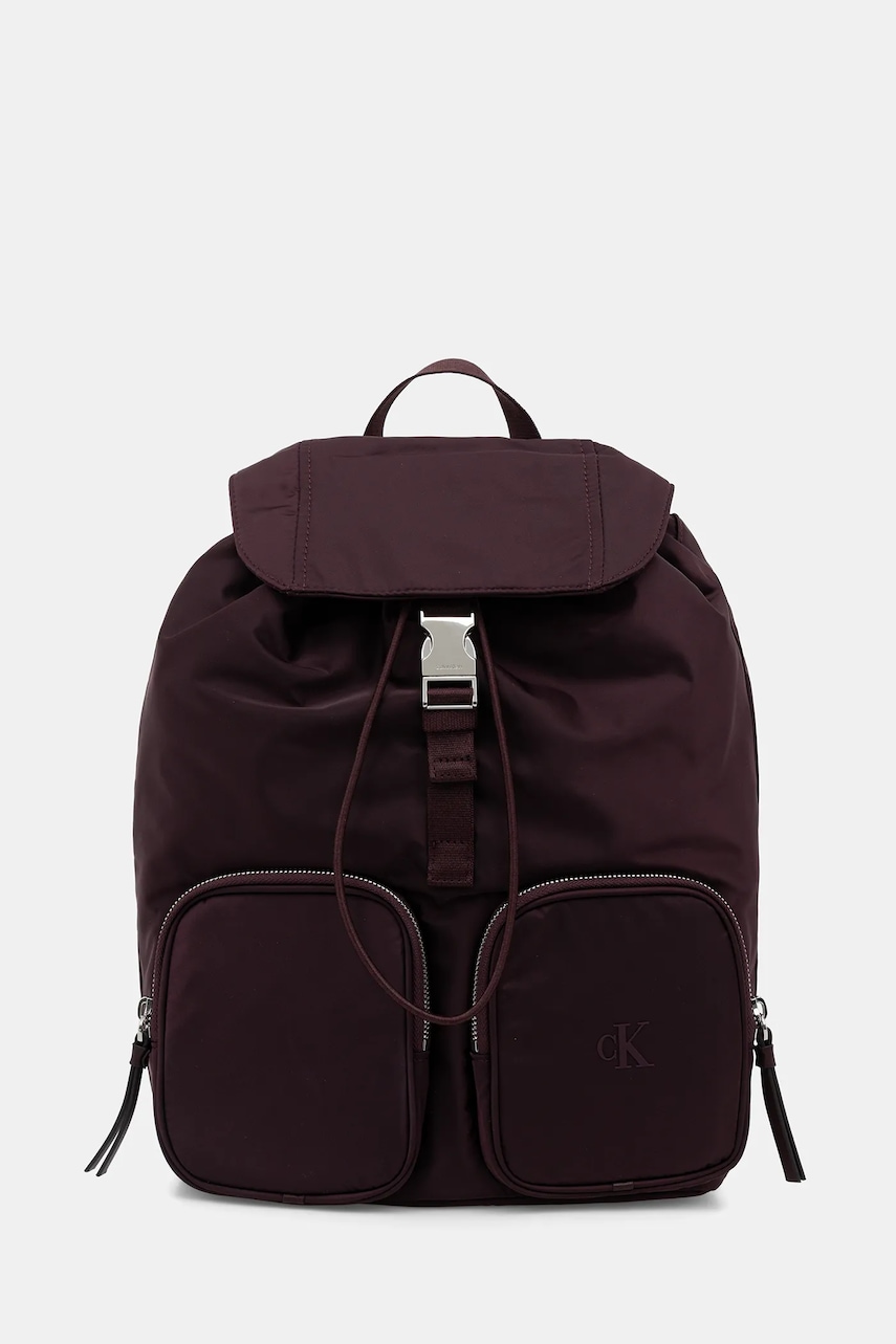 Levně Batoh Calvin Klein dámský, fialová barva, velký, LV04F3133G